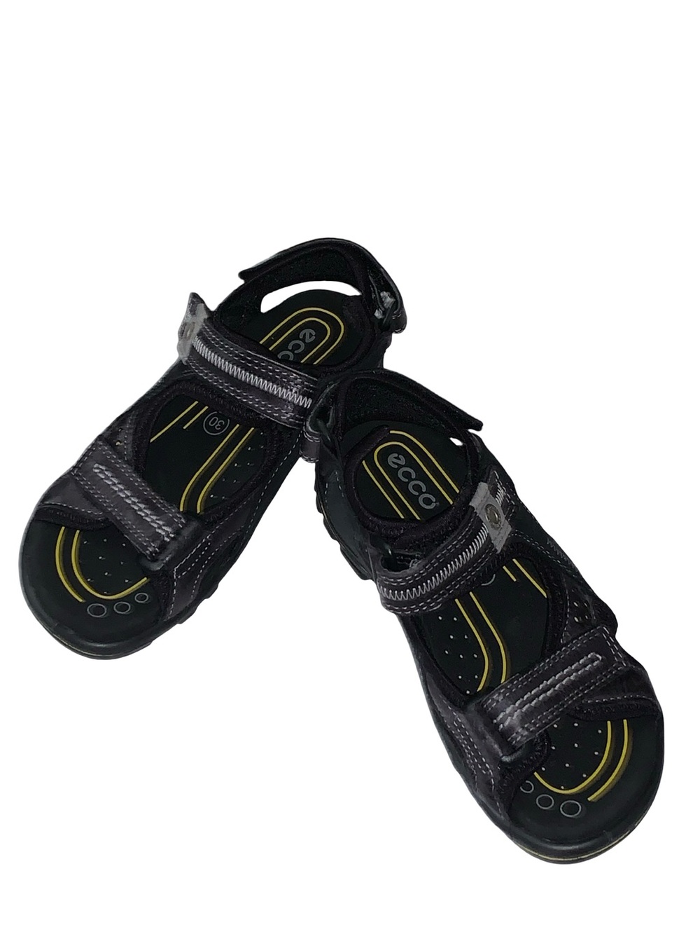 Ecco Kids Unisex Black Sandals EU Size 30 US 12-12.5